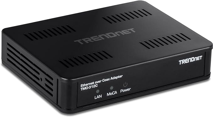 TRENDnet Ethernet Over Coax MoCA 2.5 Adapter, Backward Compatible by TRENDnet