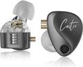 KZ Castor in Ear HiFi Earphone 2DD Dynamic High-end Tunable IEM Earphones in Ear Monitor Headphones with Silicone Tips Detachable Cabel IEMs for Singer Musician DJ On Stage (Black, Without Mic)