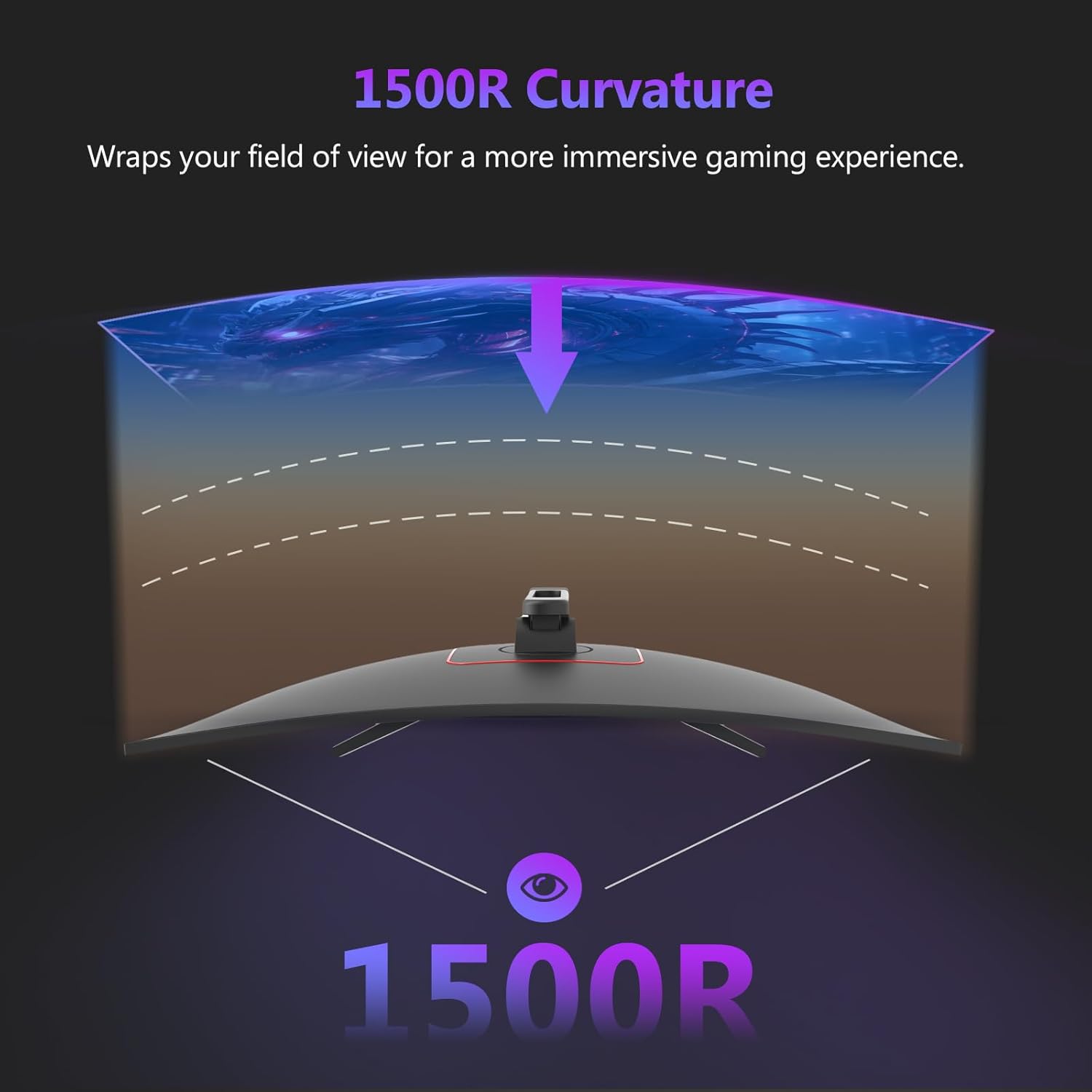Z-Edge 27 inch Curved Gaming Monitor, FHD 1080P 300Hz 240Hz PC Monitor, Ultra-Fast MPRT 1ms Curved Monitor, 1500R, 16.7M Colors, UG27H Frameless Bezel, 2X DP 1.4 Ports and 2X HDMI 2.0 Ports