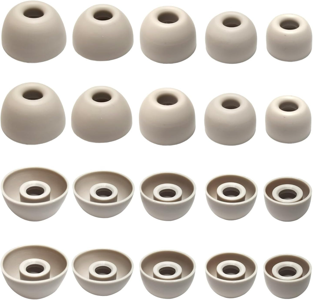 Replacement Earbud Tips for Powerbeats Pro 2 Ear Tips [10 Pairs ] – XL/L/M/S/XS Silicone Earbuds Tips Compatible with Beats Studio Buds/Beats Fit Pro/Solo Buds, Quicksand