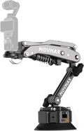 MOVMAX Blade Arm Solar Powered Electronic Suction Kit, Shock Absorber Arm Car Mount for DJI Pocket 3, GoPro Hero 13, 360 Action Cameras with Auto Pressure Detection & LCD Display, Pocket 3 Accessories