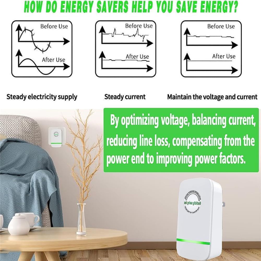 Elon-musk's Electricity Saving Box Stop Watt Stopwatt Energy Saving Device Save Energy Saving Device Energy Saving Power Strip for Home Office US Plug 90v-250v 30kw Rated Green (5PCS White)