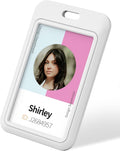 Uniclife 3 Pack Sliding ID Badge Holder Vertical Hard Plastic Case by UnicLife