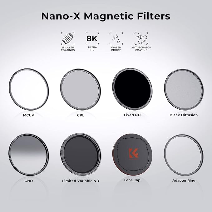 K&F CONCEPT 55mm Magnetic MC UV Lens Protection Filter + Lens Filter Cap - Image 4