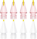 8 Pack Fine Point Replacement Tips Compatible with Apple Pencil 2nd Generation, Apple Pencil 1st Generation, Apple Pencil USB-C & Apple Pencil Pro Colorful iPencil Nibs (Pink + White)