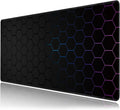 Hexagon Honeycomb Large Mouse Pad,Gaming Keyboard Desk Pad,Extended Mouse Mat Non-Slip Rubber Base with Stitched Edges for Office Game Home XXL 35.4"x15.7"