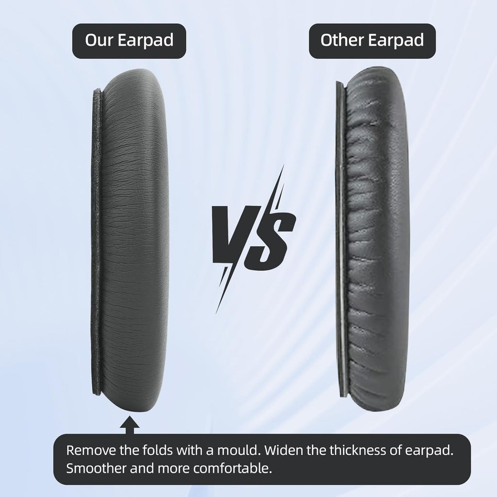 Ear Cushion and Protein Leather Replacement Headband Pad Kit for Bose QuietComfort 35 45 QC35 QC45 with Noise Isolation Memory Foam (Dark Gray)