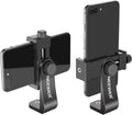 Neewer Smartphone Holder Phone Tripod Mount Compatible with iPhone 16 15 Pro Max Plus 14 13 12 Mini Samsung Galaxy S24 S23 Ultra, Cell Phone Clip Vertical Bracket Adapter for Tripod with 1/4" Screw