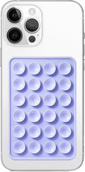 Silicone Suction Phone Case Mount, Non Slip Sticky Phone Grip for Cellphone, Silicon Adhesive Suction Cup Phone Mount, Strong Grip Holder for Selfies and Videos (Lavender)