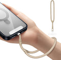 Phone Wrist Strap, Universal Adjustable Hand Wrist Strap Lanyard for iPhone 16 and Most Smartphones, Multifunctional Patch Lanyard with Phone Tether Tab for Women and Men, Camel