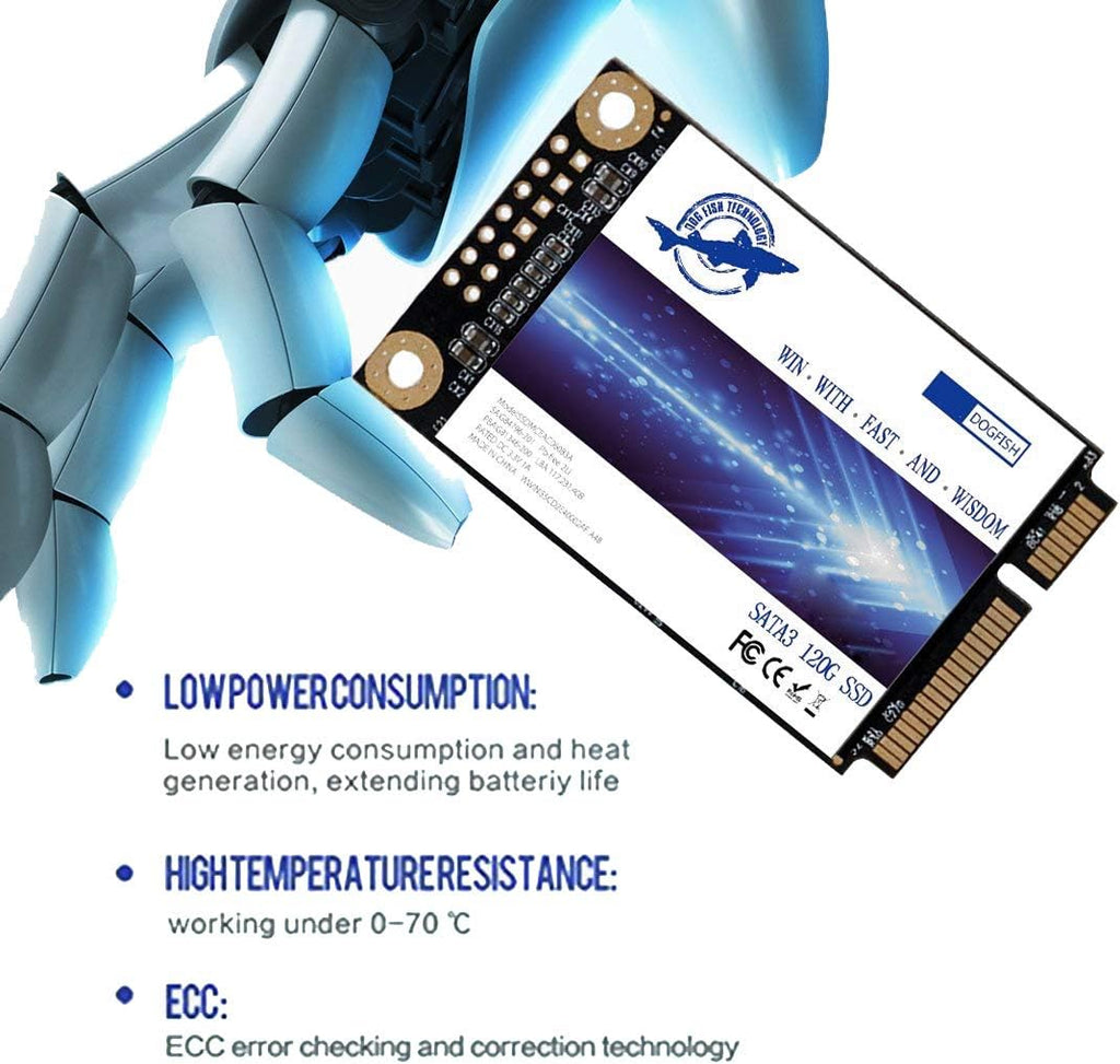 Dogfish SSD Msata 128GB Internal Solid State Drive Mini Sata Disk Drive High Performance Hard Drive for Desktop Laptop Notebook (MSATA, 128GB)