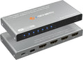J-Tech Digital 4K 60Hz 4x1 HDMI & USB-C Switch | 3 HDMI + 1 USB-C Input, 1 HDMI Output | Compatible w/HDR & Dolby Vision | IR Remote, Auto Switch, CEC, Digital Audio [JTECH-4KSW3H1C]