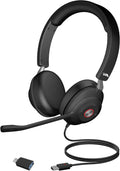 Cyber Acoustics CA Essential USB Headset (HS-2000) – Professional Headset for Calls & Music, All-Day Comfort, Integrated Ear Cup Controls, Optimized for UC Platforms