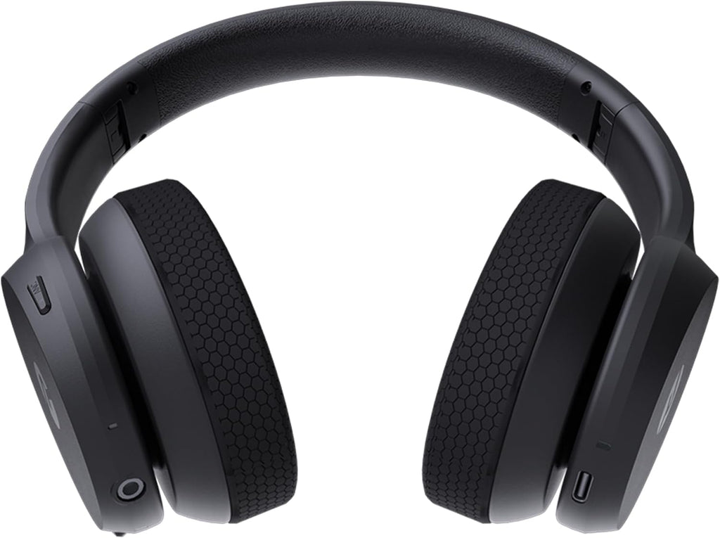 Raycon Fitness Headphones - Wireless Over-Ear-Headphones with 45 Hours of Battery, Active Noise Cancellation, Awareness Mode, 3 Quick Swap Ear Cushions, IPX4 Water Resistance (Black)