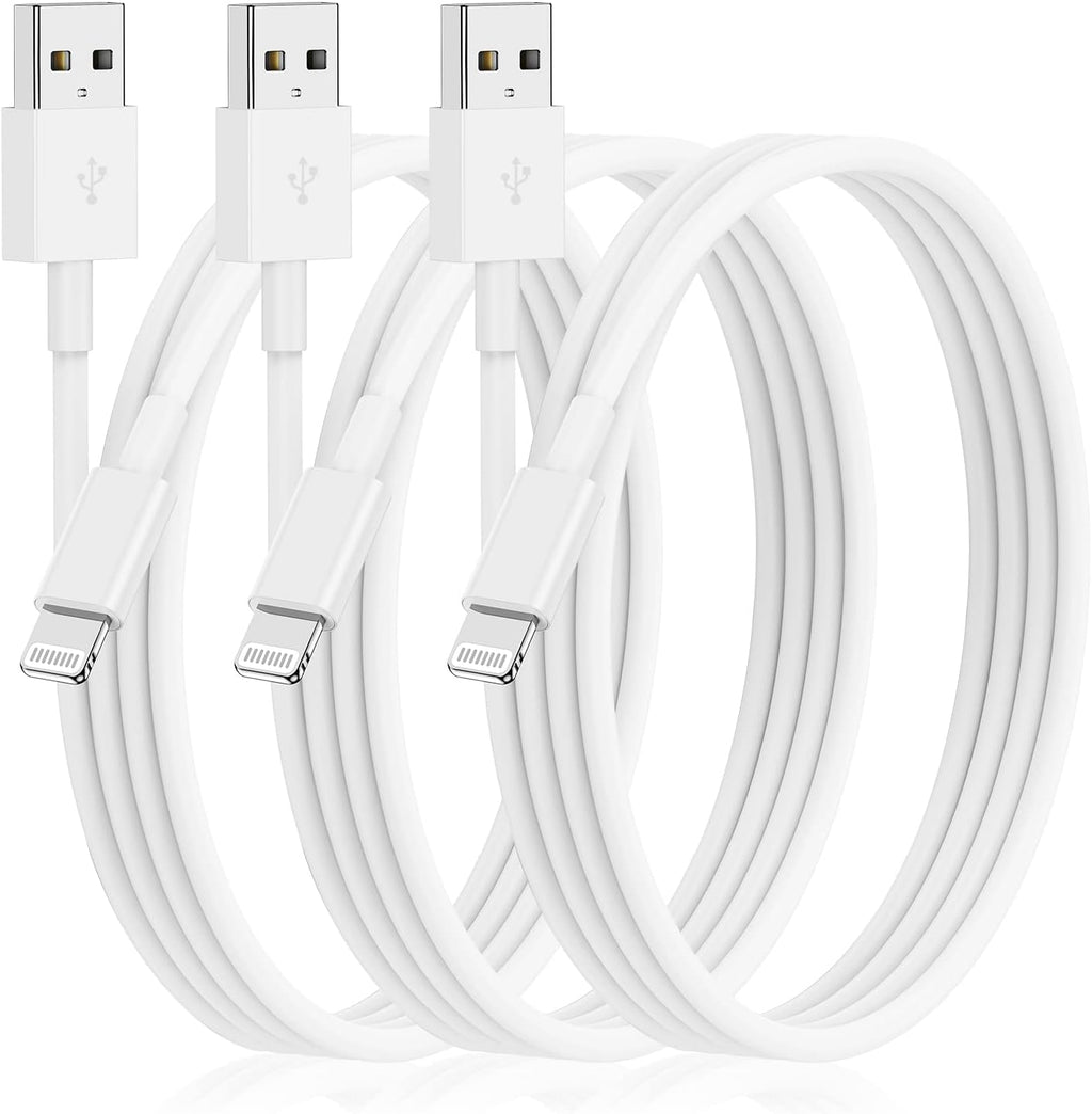 3Pack for [Apple MFi Certified] iPhone Charging Cable 6Feet-Lightning to USB Cable Wire - 3 Foot iPhone USB Charger Cords for Appe iPhone 14 13 12Pro/Pro Max/Xs Max XR X 8 7 6 5 Plus SE