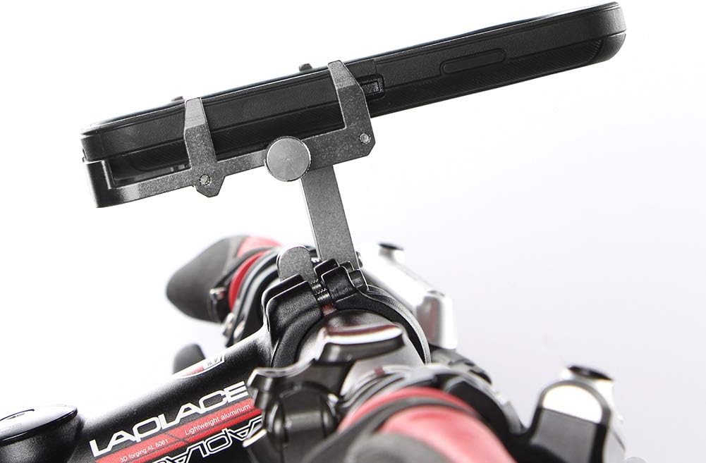 GUB Thick Case Design Bike & Motorcycle Phone Mount Handlebar Holder Adjustable Compatible with iPhone XR Xs 7s 8 Plus,Compatible with SamsungS7/S6/Note5/4,Any Cell Phones with Thick Phone (Silver)