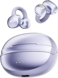 A50 Clip on Earbuds, Bluetooth 6.0 Wireless Open Ear Headphones w/5.3g Weightless Comfort,48H Playtime,3D Soundstage,Clear Call Mics,IPX5,Multipoint Connection,Fit for Workout Running Purple