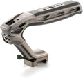 Tilta Xeno Top Handle for Filmmakers & Cameras - Titanium Gray | Aluminum Alloy and Silicone Build | 1/4″-20 and 3/8″-16 Threads w/Locating Points | Safety Release Pin | Comfortable Handling (NATO)