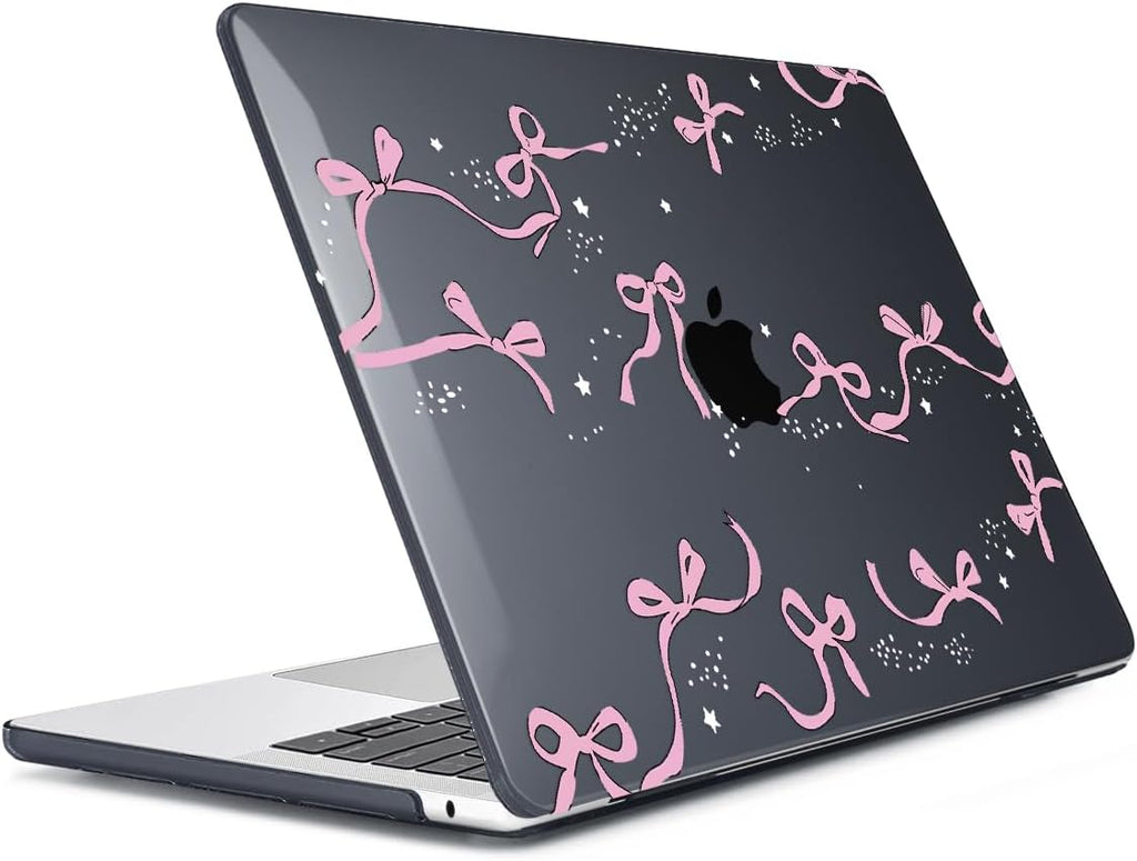 Compatible with MacBook Air 13.6 inch Case 2025 2024 2023 2022 Release M4 A3240 M3 A3113 M2 A2681 with Touch ID, Plastic Hard Shell Case&Keyboard Cover&Screen Protector&Webcam Cover, Bows-b