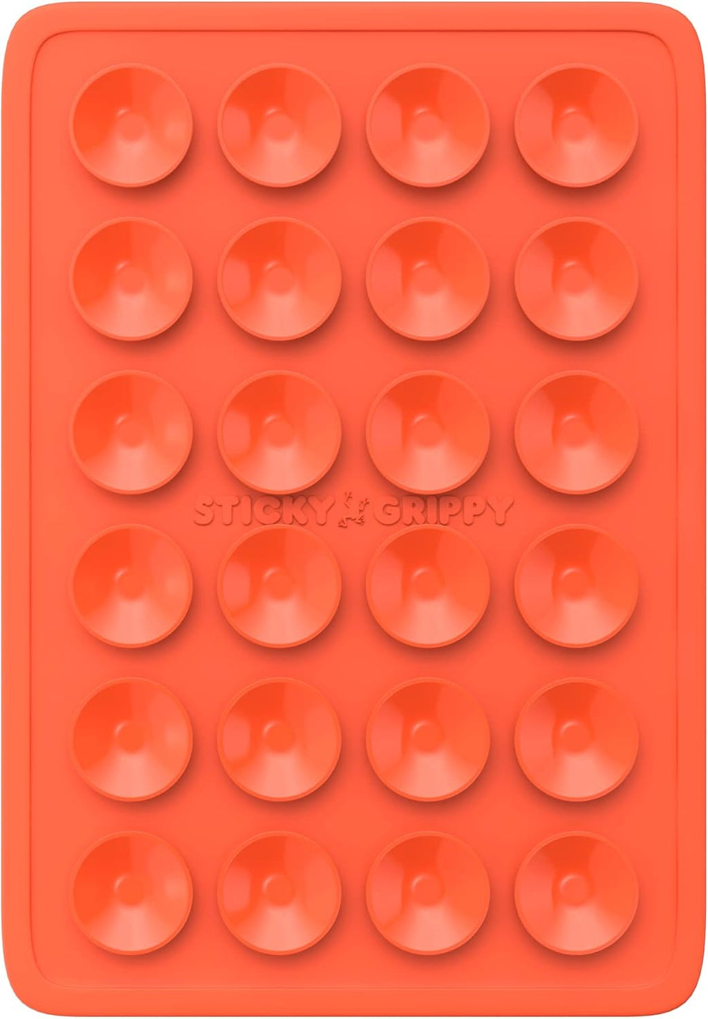 Suction Phone Case Mount, Sillicon Adhesive Phone Accessory for iPhone and Android, Hands-Free Fidget Toy Mirror Shower Phone Holder, Tiktok Videos and Selfies (Orange)