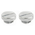 Dracaena 2 Pack G1/4" Thread, Thin Water Stop Plug Fitting with Coin Slot for Computer Water Cooling System, Durable Brass/Copper Material, Silver
