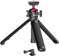 ULANZI MT-16 Extendable Mini Camera Tripod, 4 Levels Adjustment 360° Ball Head Cold Shoe Lightweight Portable Vlog Travel Selfie Stick Handle Grip Desktop Webcam Tripod for DSLR Action Camera