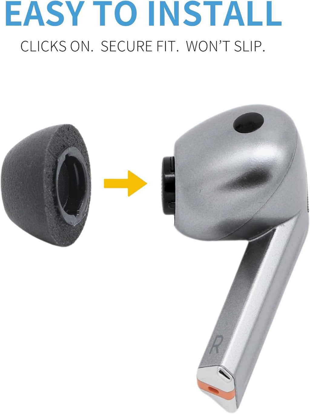 Comply TrueGrip | Premium Memory Foam Replacement Earbud Tips for Samsung Galaxy Buds3 Pro | Enhanced Comfort, Secure Fit, Superior Noise Isolation, Removal & Cleaning Tool | Black, Small (3 Pairs)