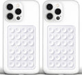 Anteel Medium-Sized Silicone Suction Phone Case Adhesive Mount, Enhanced Suction Power and Upgraded Thickened Sticky Phone Grip, Durable, Hands-Free Sticky Phone Holder, 2.28"x3.46" (WHT&WHT)