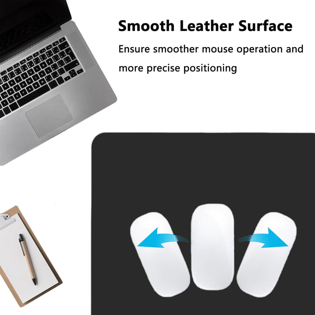 PU Leather Desk Pad Protector Gaming Mouse Pad Non Slip Desk Mat for Keyboard and Mouse Waterproof Desk Writing Pad for Office and Home Desk Accessories(Black, 31.5 * 15.7)