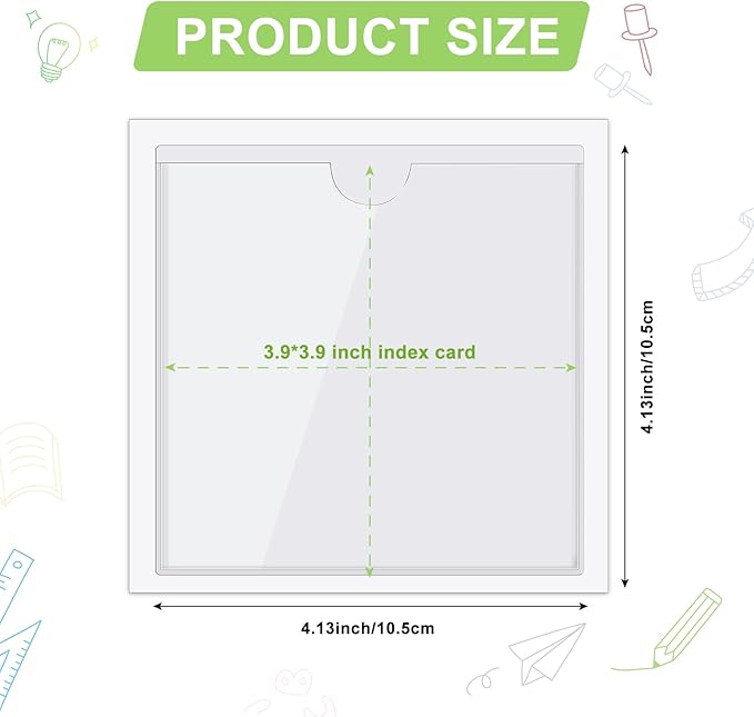 30 Pack Self-Adhesive Index Card Pockets - Image 2