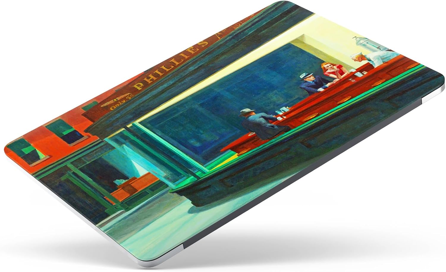 Berkin Arts Compatible with MacBook Pro 13 inch Cover, 2022-2016 Release A1706/A1989/A2159 with Keyboard Cover & Screen Protector American Scene Painting (Nighthawks by Hopper)