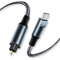 Kumiho Braided USB C to Optical Audio Cable 10Ft USB C to Toslink Optical Cable with Gold-Plated Connector for TV/Soundbar, Sony PS5,Speakers & Home Theater Systems