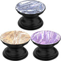 3 Pack Fashionable Clear Glitter Expandible Collapsible Moblile Phone Grip Stand Holder for Smartphones and Tablets Cell Phone Accessory- 2 (Mix Colorful Glitter Silvery Purple)