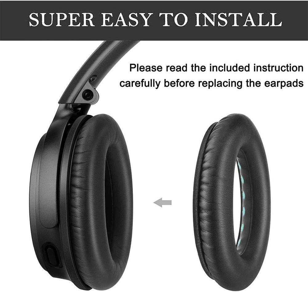 Qc35 Replacement Ear Pads for Bose - QC35,QC45,QC35ii Replacement Earpads Cushion - Compatible with Quiet Comfort35,QC25,QC35ii,QC15,AE2,AE2i-Comfortable & Durable (Blue)