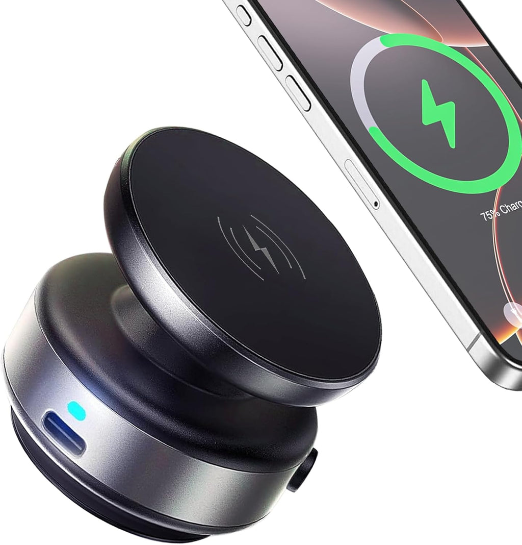 for MagSafe Car Mount Charger, 15W Fast Wireless Charger Suction Car Phone Holder, 360 Adjustable Vacuum Magnetic Phone Holder for Car Screen/Gym/Mirror, for iPhone 16 15 14 13 12 Pro Max