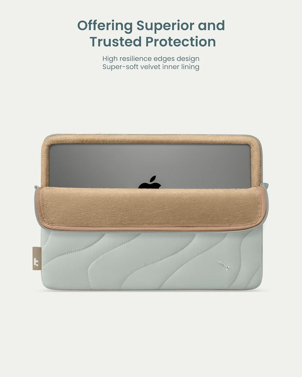 tomtoc 360 Protective Puffy Laptop Sleeve for 16-inch MacBook Pro M4/M3/M2/M1 Pro/Max A3403 A3186 A2991 A2780 A2485 2024-2019, Quilted Design Soft Cute Puffer Bag Laptop Case for Dell XPS 16 Plus