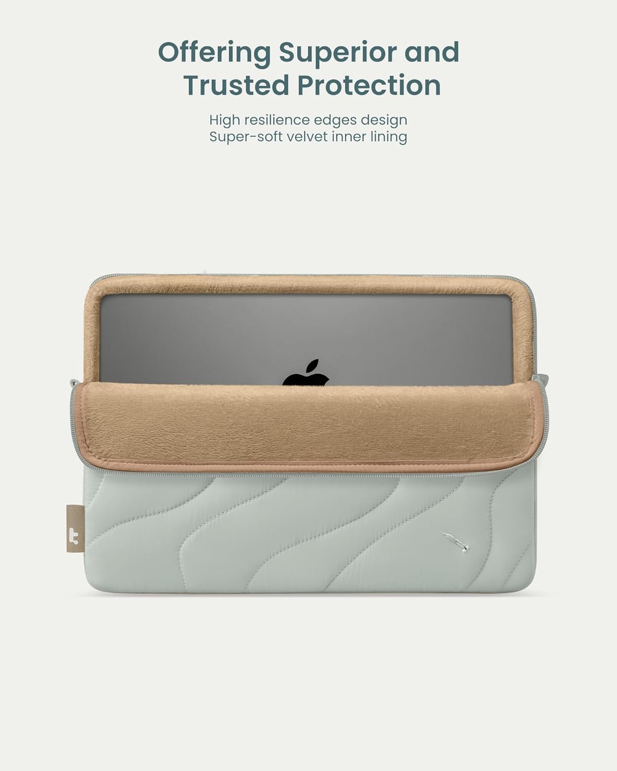 tomtoc 360 Protective Puffy Laptop Sleeve for 16-inch MacBook Pro M4/M3/M2/M1 Pro/Max A3403 A3186 A2991 A2780 A2485 2024-2019, Quilted Design Soft Cute Puffer Bag Laptop Case for Dell XPS 16 Plus