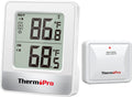 ThermoPro Indoor Outdoor Thermometer Wireless 500FT, Outside Greenhouse Thermometer with Temperature Sensor, Outdoor Thermometers for Patio Reptile House Home Baby Room Temperature Monitor