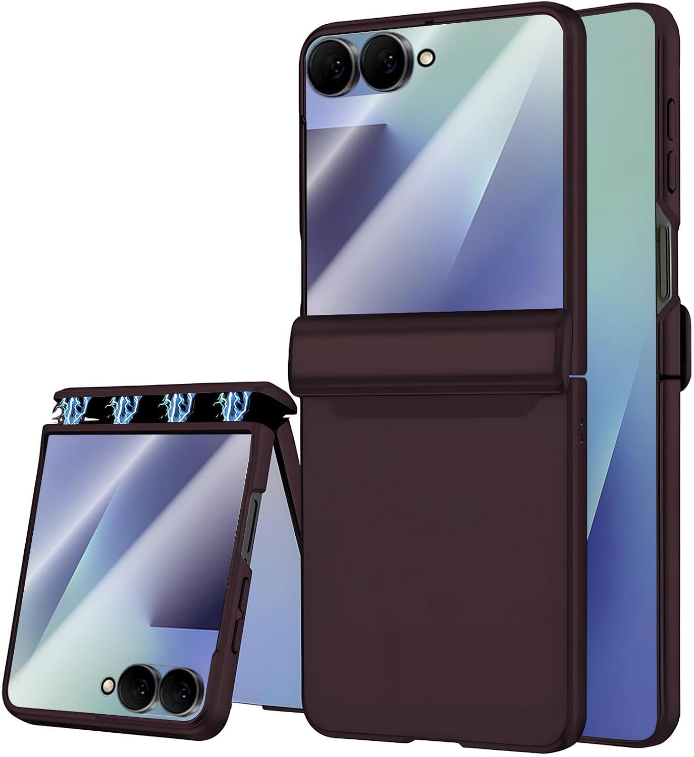 STORMTAL for Samsung Galaxy Z Flip 7 Case, Hinge Protection, Built-in Screen Protector, Wireless Charging, Shockproof, Slim Rugged Phone Protective Case for Galaxy Z Flip 7 Wine