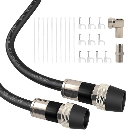 100ft RG6 Coaxial Cable, 75 Ohm TV Coax Cable by RELIAGINT