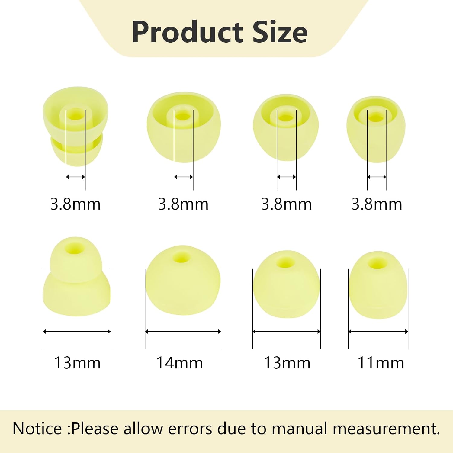 Replacement Earbud Tips Silicone Eartips Compatible with Powerbeats Pro Beats Wireless Earphone Headphone Earbud Rubber Tips 4 Pairs