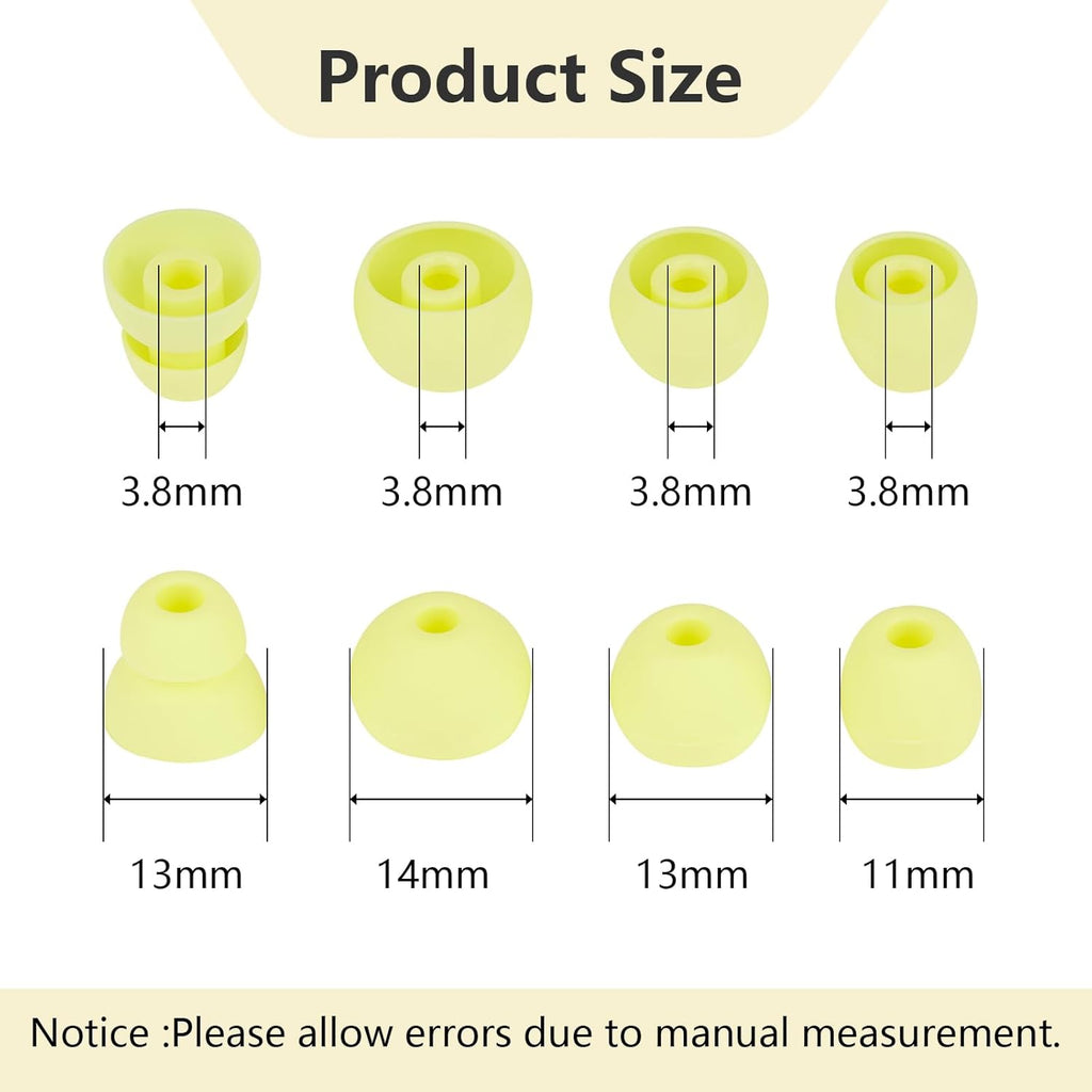 Earbud Replacement Tips Silicone Earbud Tips Ear Tips Compatible with Powerbeats Pro Beats Wireless Earphone Headphone Earbud Rubber Tips Eartips 4 Pairs