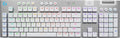 Logitech G915 X Lightspeed Wireless Mechanical Gaming Keyboard, Double-Shot PBT Keycaps, Fully Programmable Keys, RGB Backlit Mac/PC Gaming Keyboards, Aluminum Finish, GL Tactile Switches, White