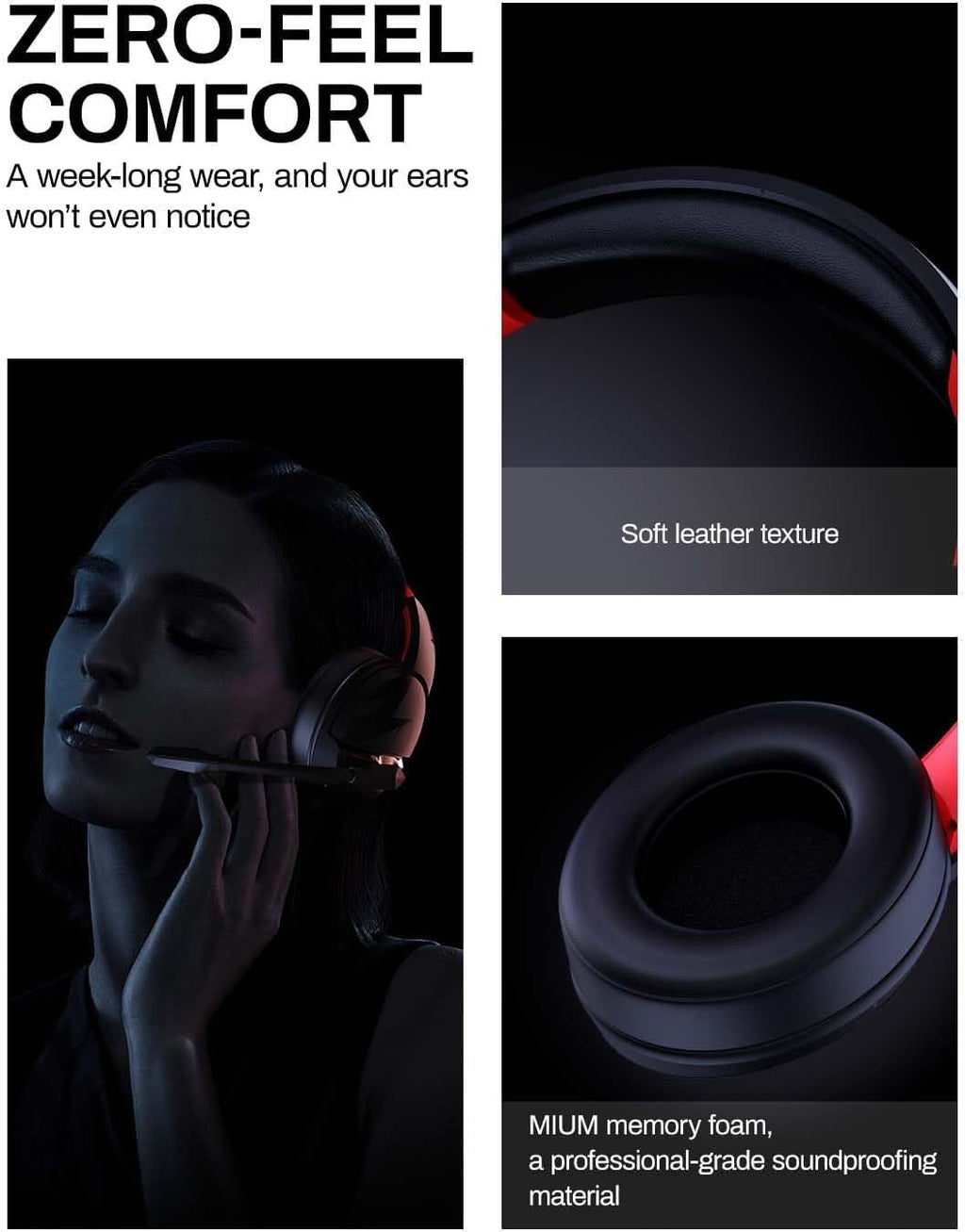 acer Wireless Gaming Headset, PS5 Headset with 2.4GHz for Ps5, Ps4, PC, Switch, Bluetooth 5.3 + 100Hrs Gaming Headphones with Noise Canceling Mic for Laptop, Mobile, Mac, 50mm Drivers (Red)
