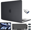 CISSOOK Laptop Hard Shell Case for MacBook Air 13.6 inch M2 A2681, M3 A3113, 2022, 2024, Black, Protective & Scratch Resistant