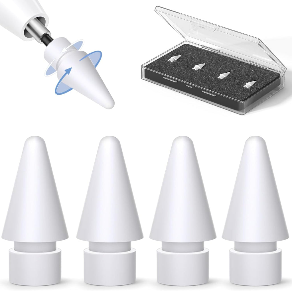 Replacement Tips for Apple Pencil Pro/Pencil 2nd Generation/Pencil 1st Generation/Pencil USB-C (4 Pack)