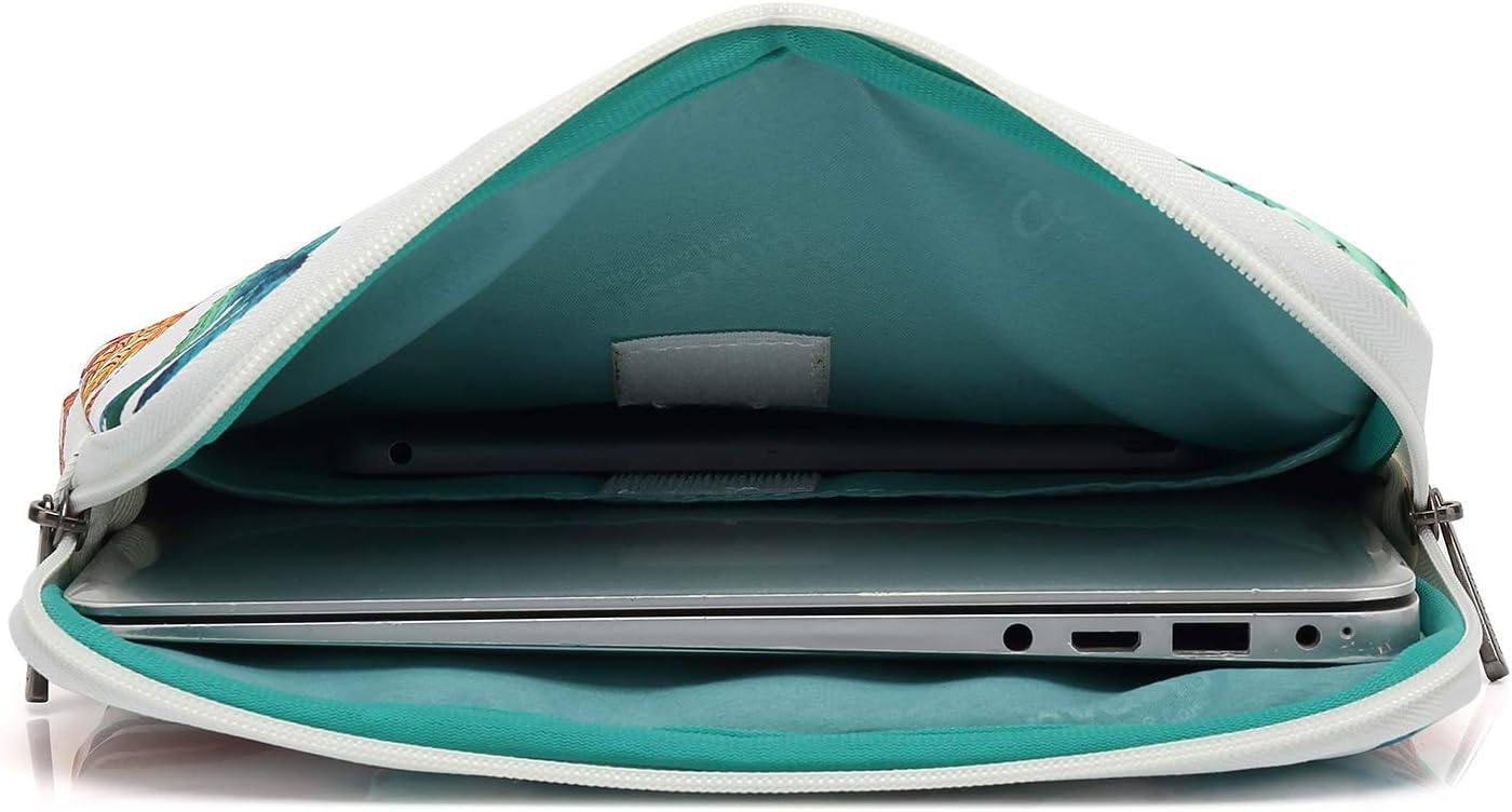Canvaslove Cactus Rebound Bubble Cushioned Laptop Sleeve Case with Handle and Pockets for MacBook Pro 16 and 15 Inch,15.6 Inch Laptop