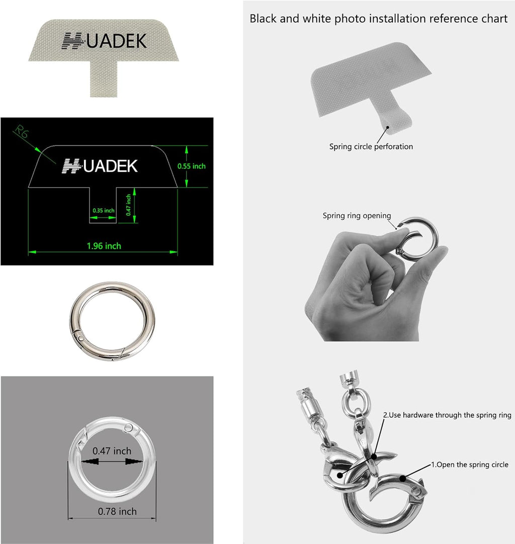 Snake Chain Phone Strap Universal phone lanyard phone strap connector (Snake-Chain（Silver color） F6)
