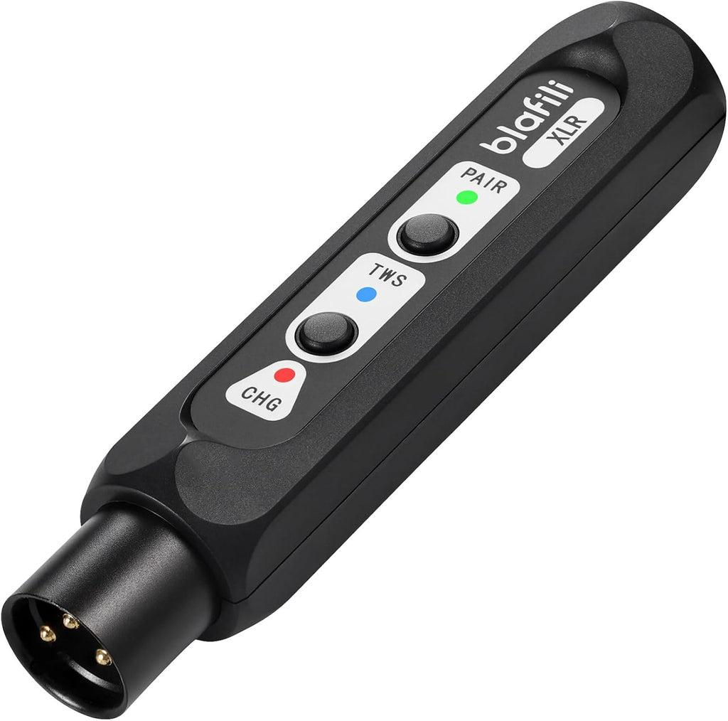 XLR Portable Bluetooth v5.1 Music Receiver, aptX HD aptX Low Latency AAC SBC TWS, Rechargeable Battery 10hrs Long Playtime, USB-C DAC for Mixing Console Desk, Audio Mixer, PA DJ System