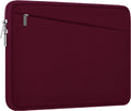 Laptop Sleeve 15.6 inch, Durable Computer Carrying Bag Protective Case Briefcase Handbag with Front Pocket, Slim Laptop Cover for 15.6 Inch HP, Dell, Lenovo, Asus, Notebook, Wine Red